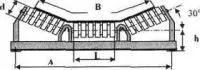 Роликоопора верхняя желобчатая амортизирующая ЖА 140-194-30